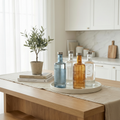 Textured Glass Bottle Set
