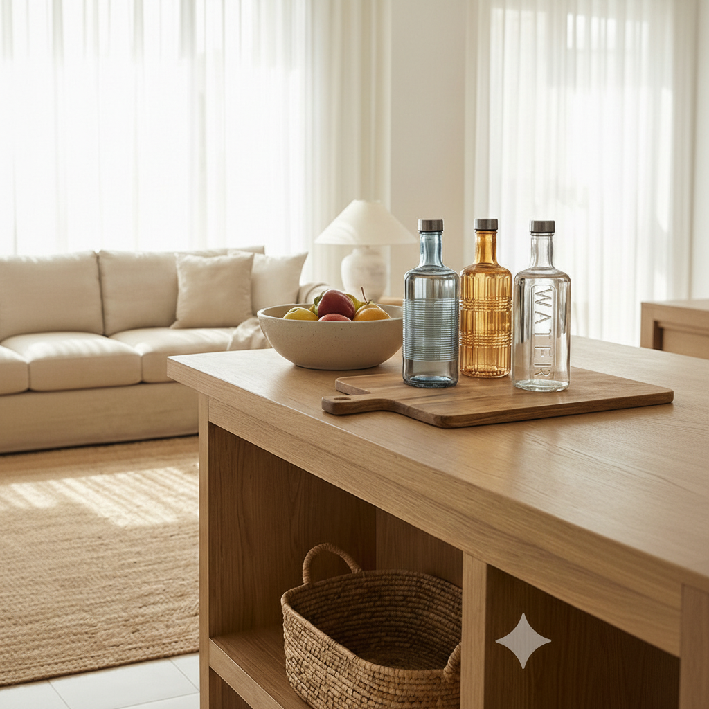 Textured Glass Bottle Set